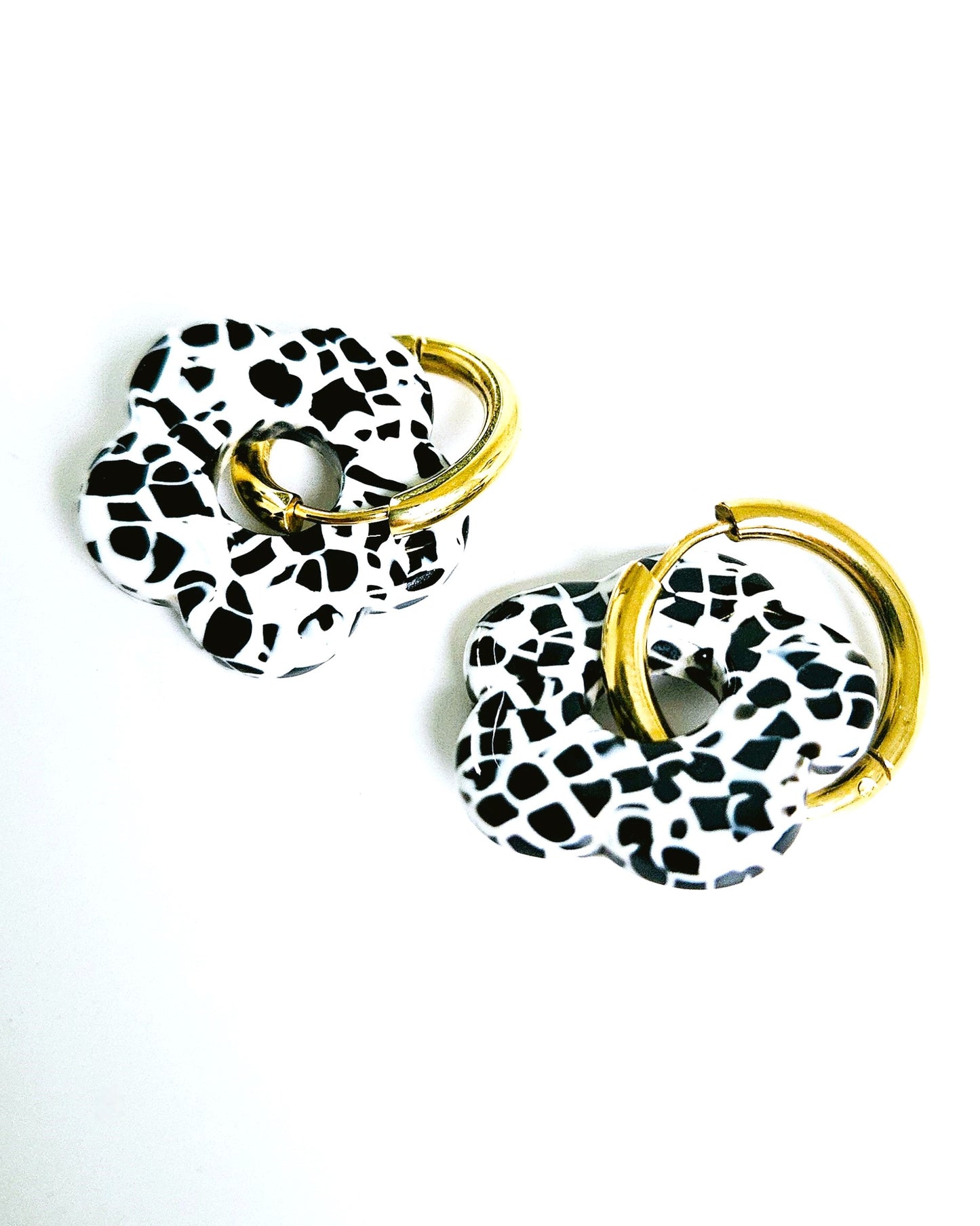 Boucles d'oreilles Lola noir et blanc