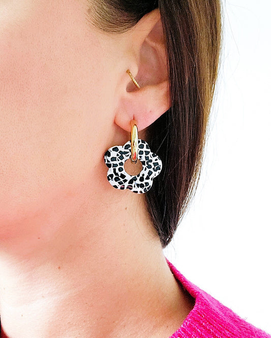 Boucles d'oreilles Lola noir et blanc