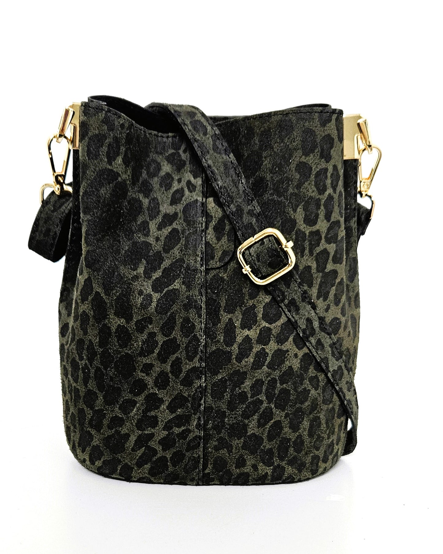 Sac seau léopard kaki