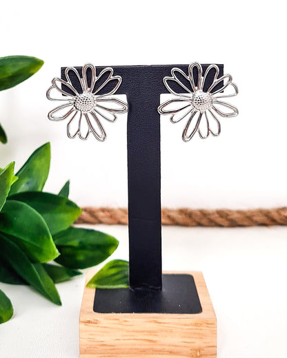 Boucles d'oreilles Marguerite argent