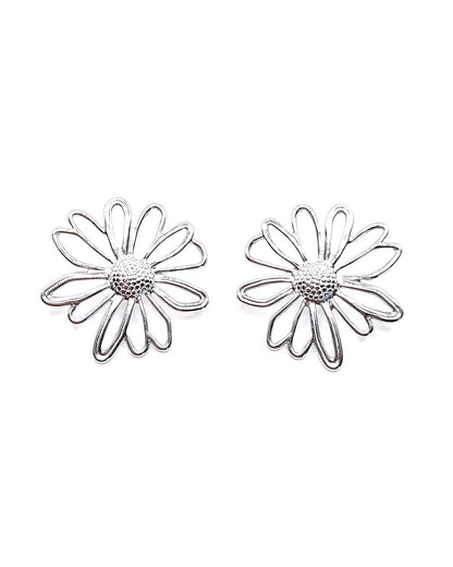Boucles d'oreilles Marguerite argent