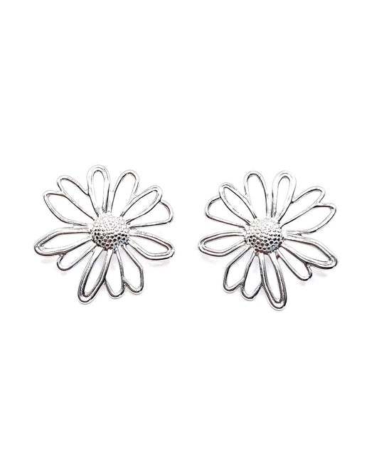 Boucles d'oreilles Marguerite argent