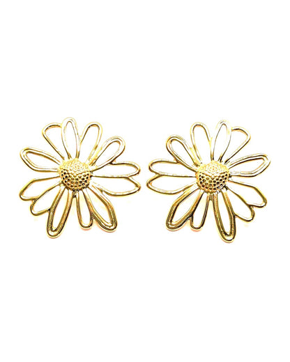 Boucles d'oreilles Marguerite or