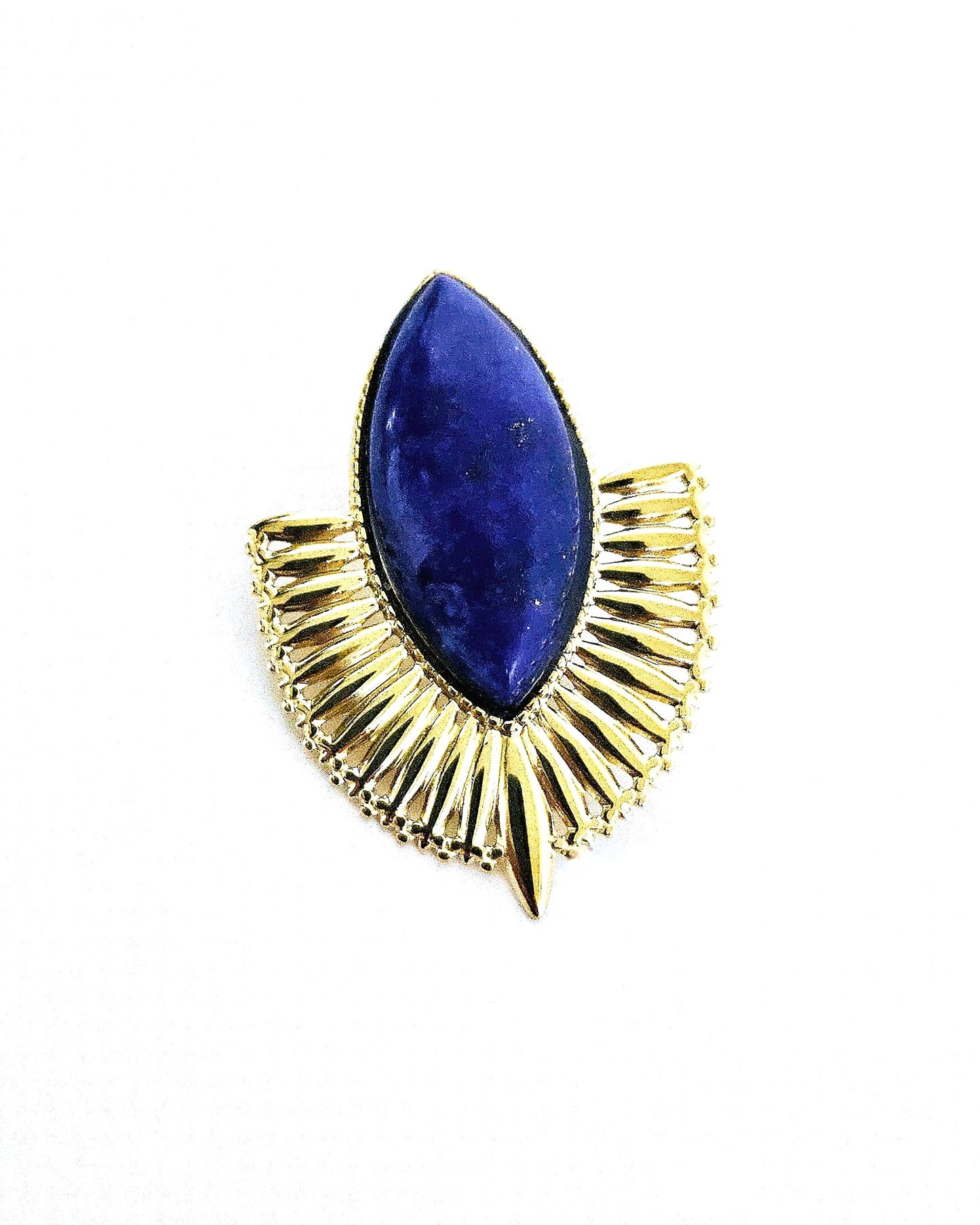 Boucles d'oreilles Nefertiti bleu