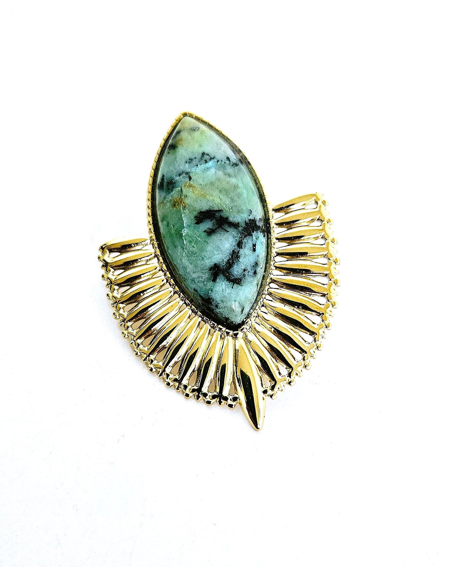 Boucles d'oreilles Nefertiti vert