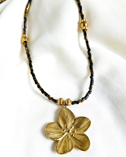 Collier Night fleur - création bahia