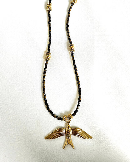 Collier Night hirondelle - création Bahia