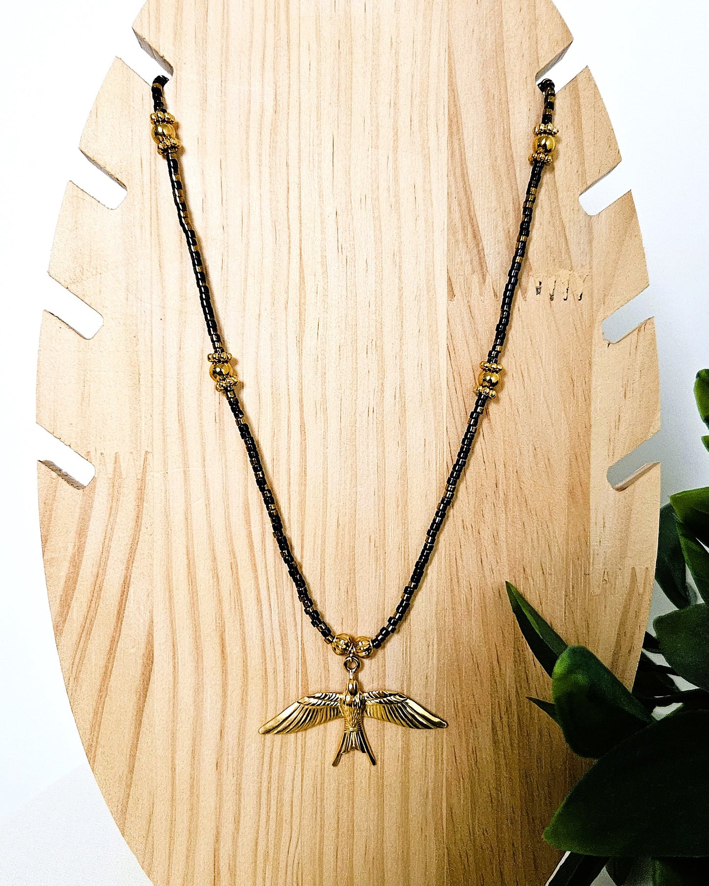 Collier Night hirondelle - création Bahia