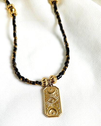 Collier Night tarot - création Bahia