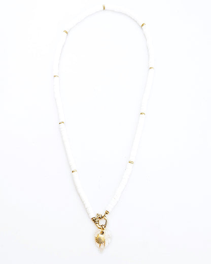 Collier Palmier blanc