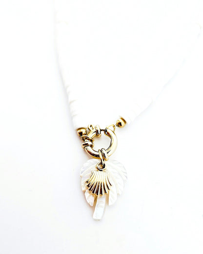 Collier Palmier blanc