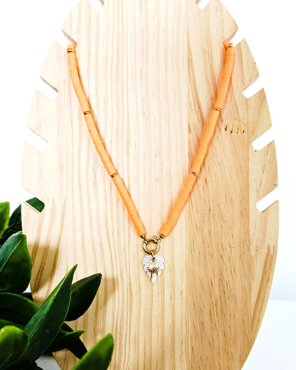 Collier Palmier orange