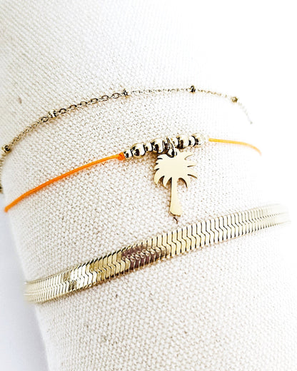Bracelet Palmier orange