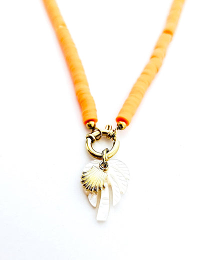 Collier Palmier orange