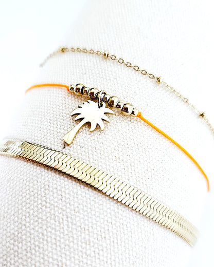 Bracelet Palmier orange