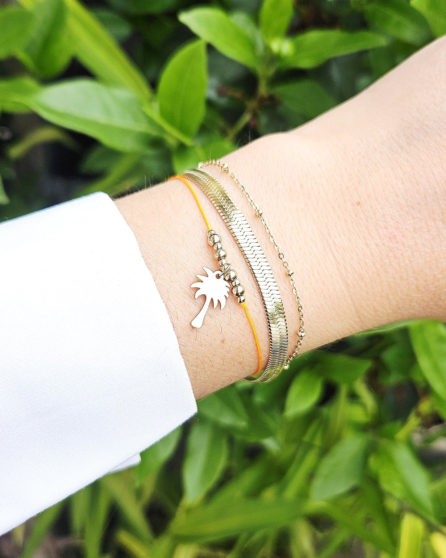 Bracelet Palmier orange