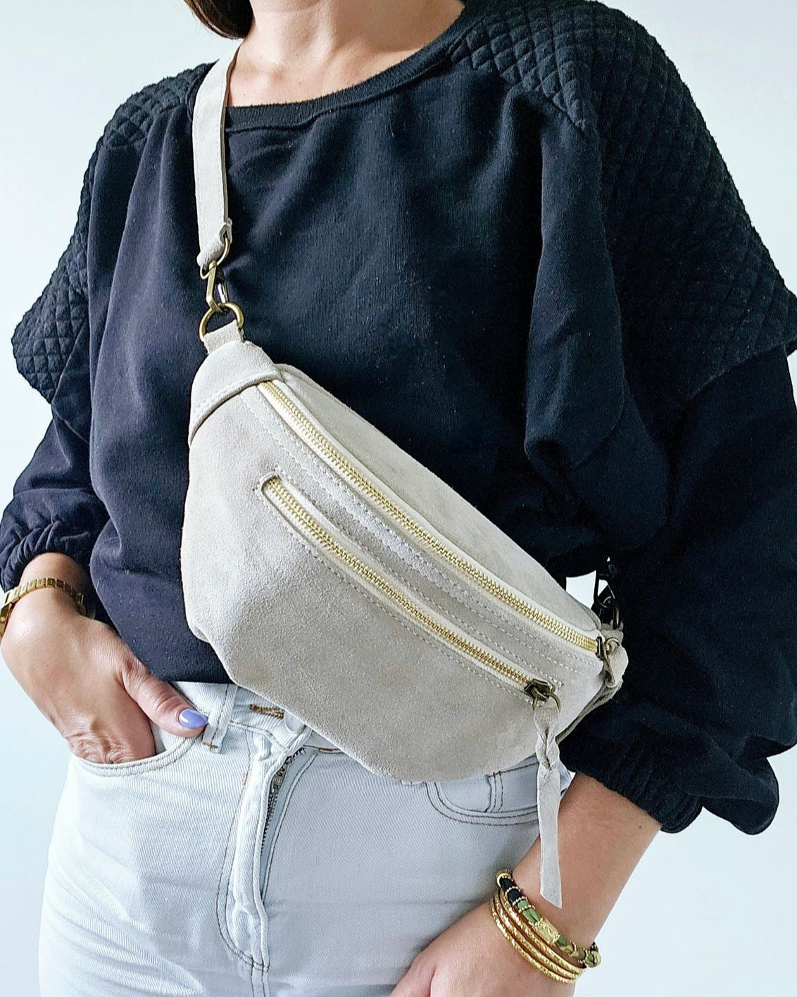 Sac banane Paula beige