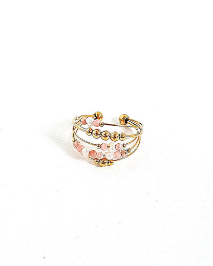 Bague Perla rose