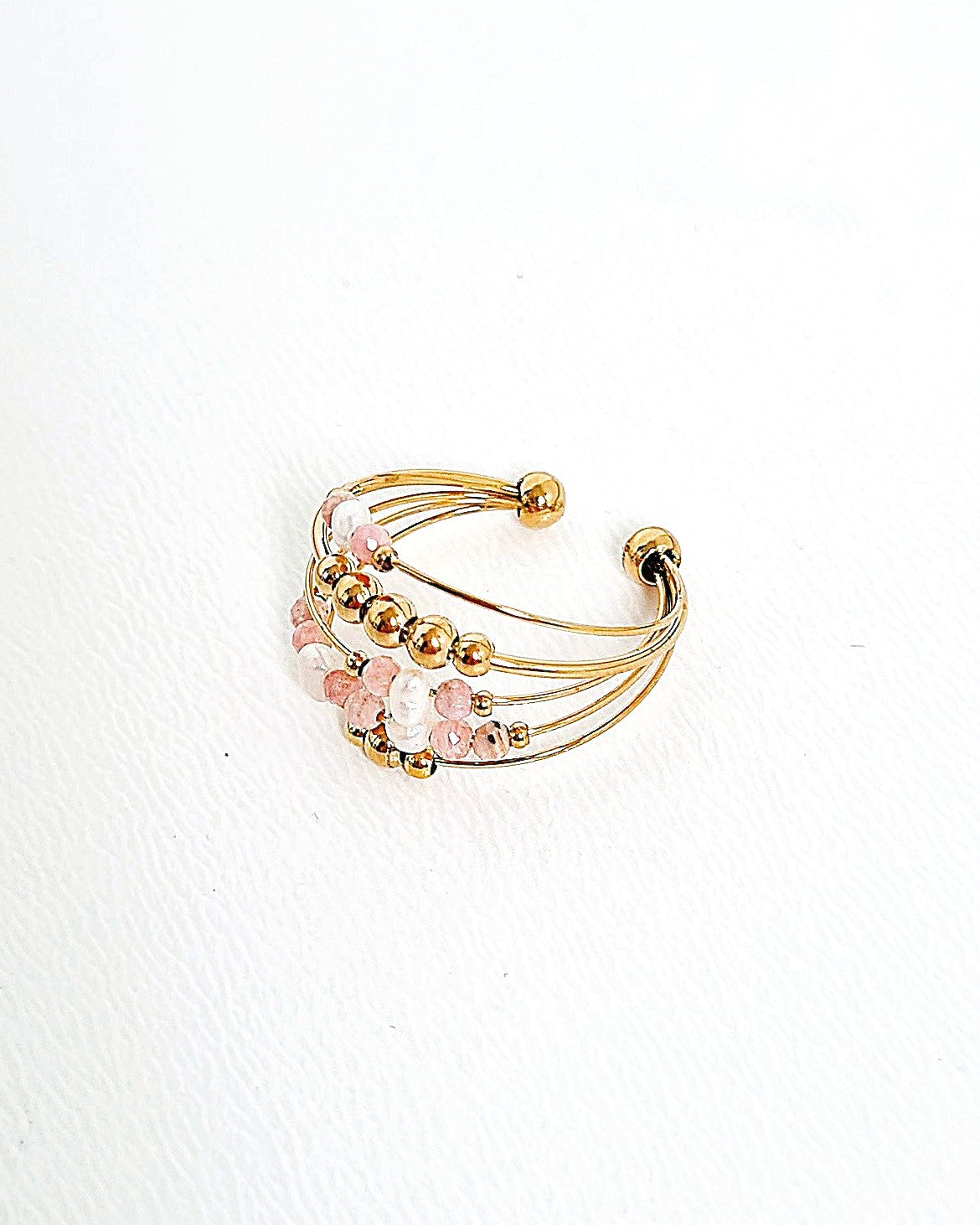 Bague Perla rose