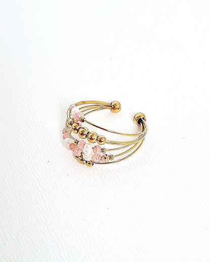 Bague Perla rose