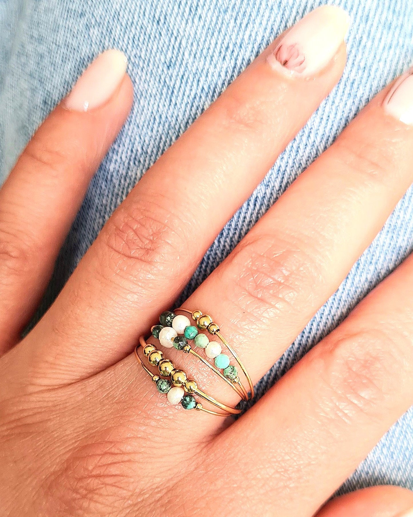 Bague Perla vert