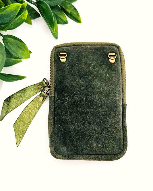 Pochette pour téléphone kaki