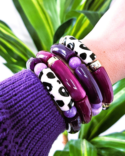 Bracelets Purple - création Bahia