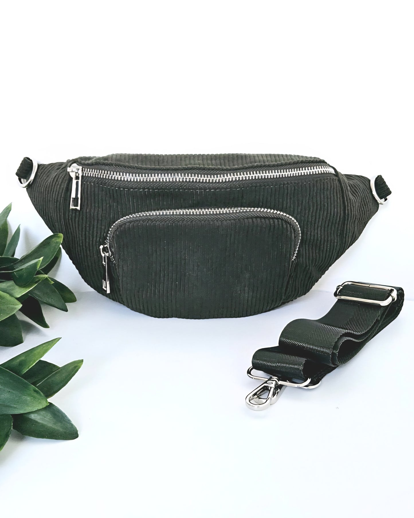 Sac banane Vic en velours côtelé