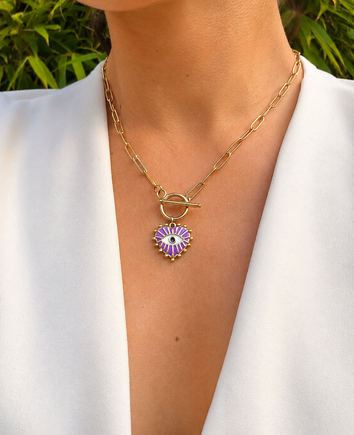 Collier Grigri violet