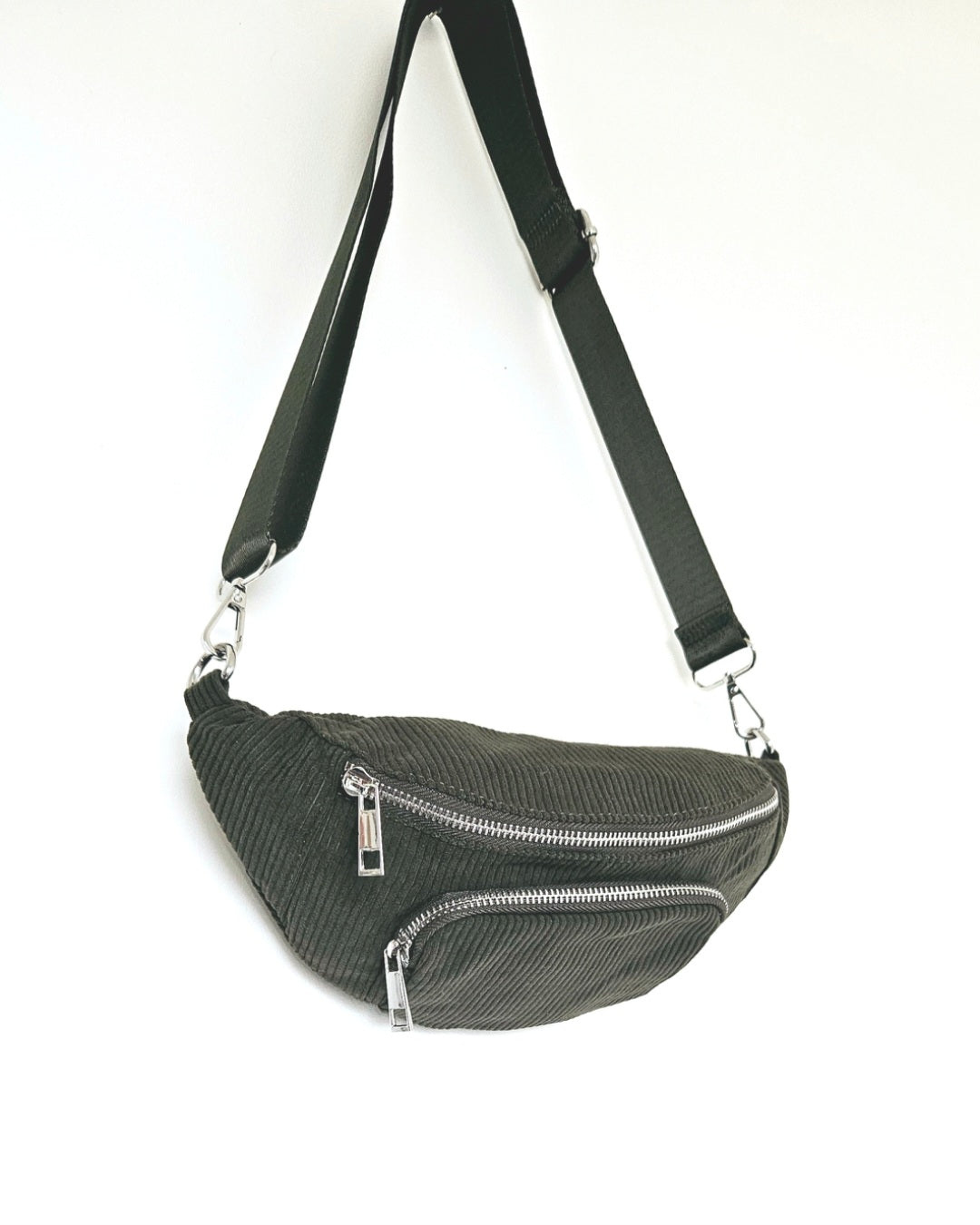 Sac banane Vic en velours côtelé