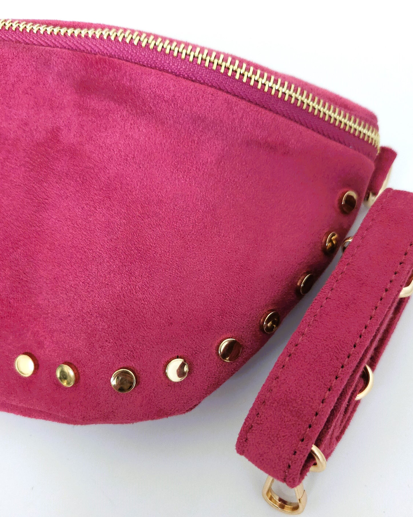 Sac banane Stella cloutée rose
