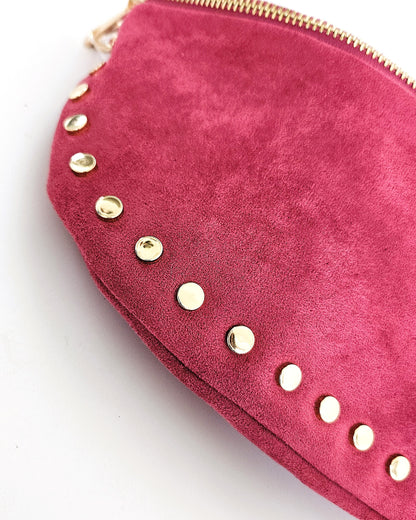 Sac banane Stella cloutée rose
