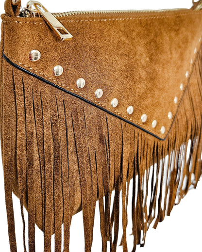 Sac Astra franges camel