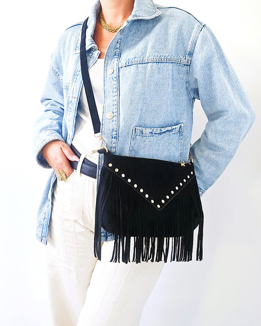 Sac Astra franges noir