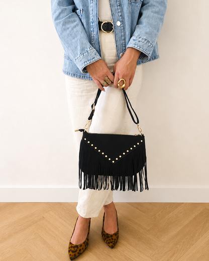 Sac Astra franges noir