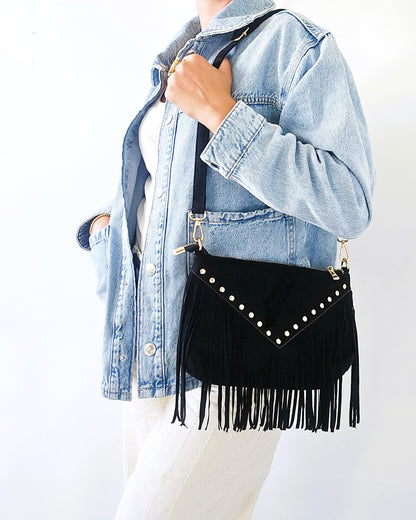 Sac Astra franges noir
