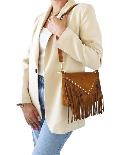 Sac Astra franges camel