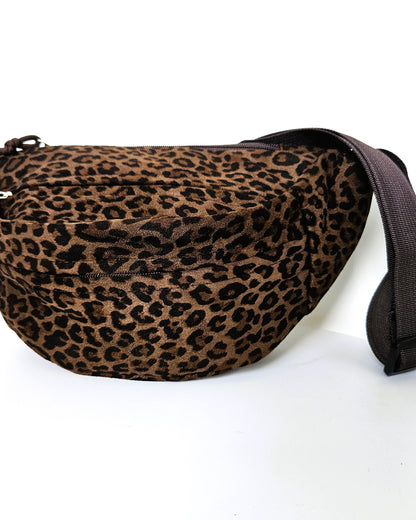 Sac banane Fauve léopard suédé