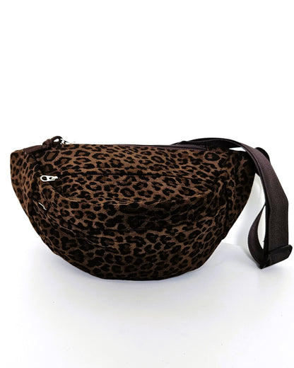 Sac banane Fauve léopard suédé