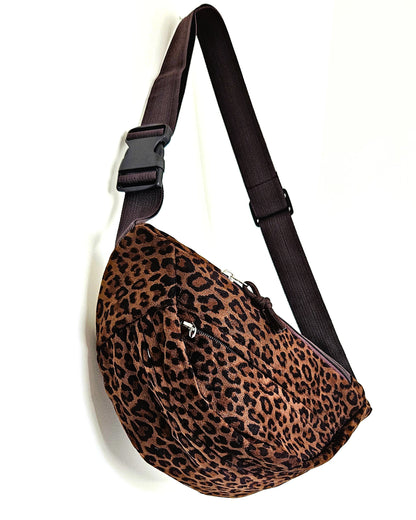 Sac banane Fauve léopard suédé
