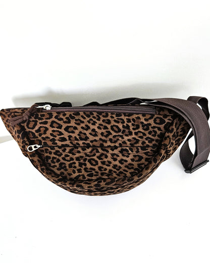 Sac banane Fauve léopard suédé