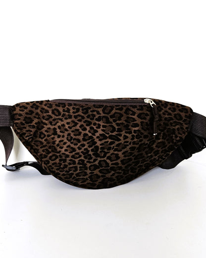 Sac banane Fauve léopard suédé