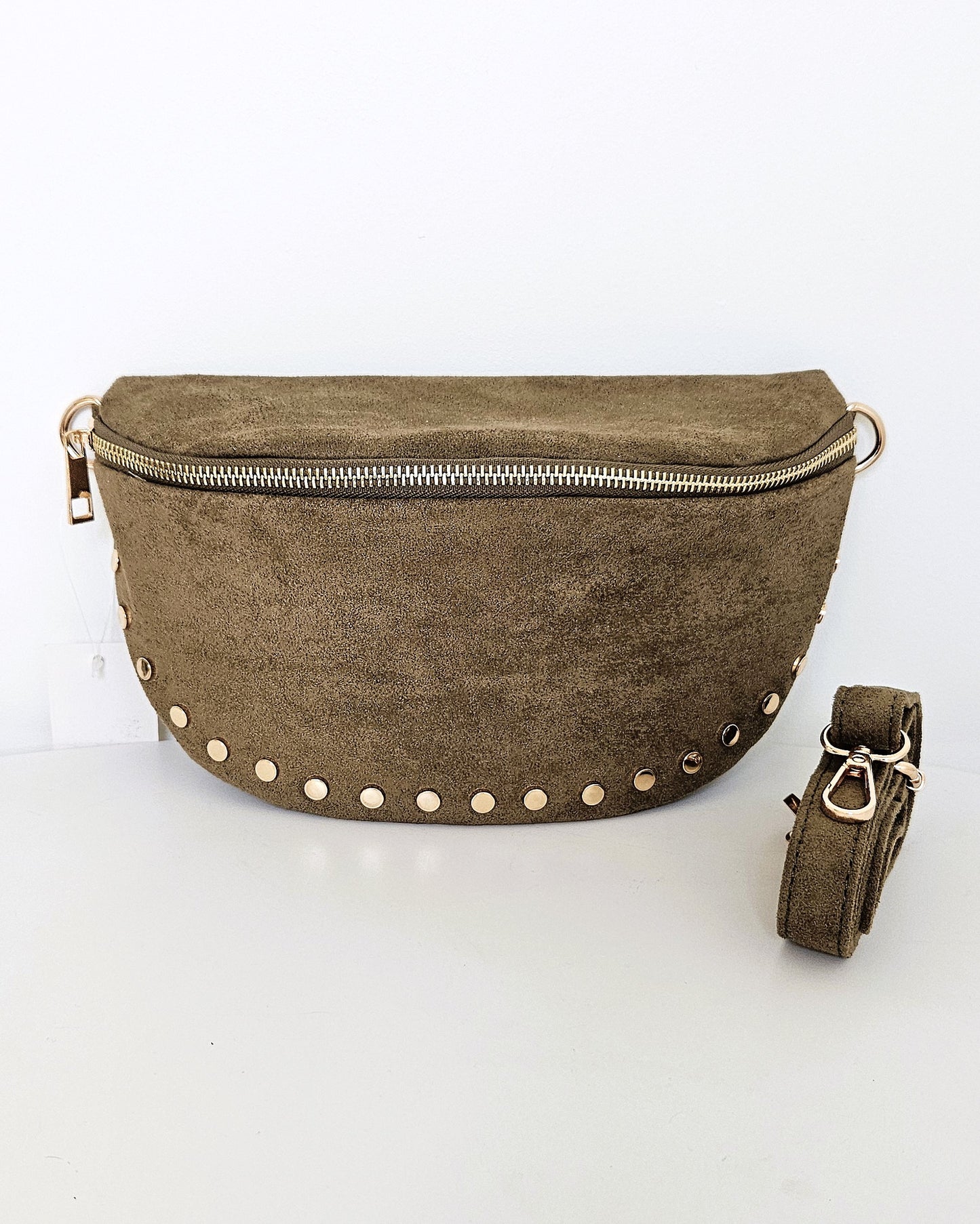 Sac banane Stella clouté kaki