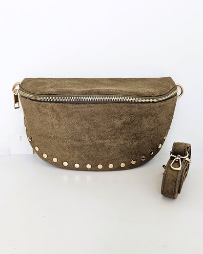Sac banane Stella clouté kaki