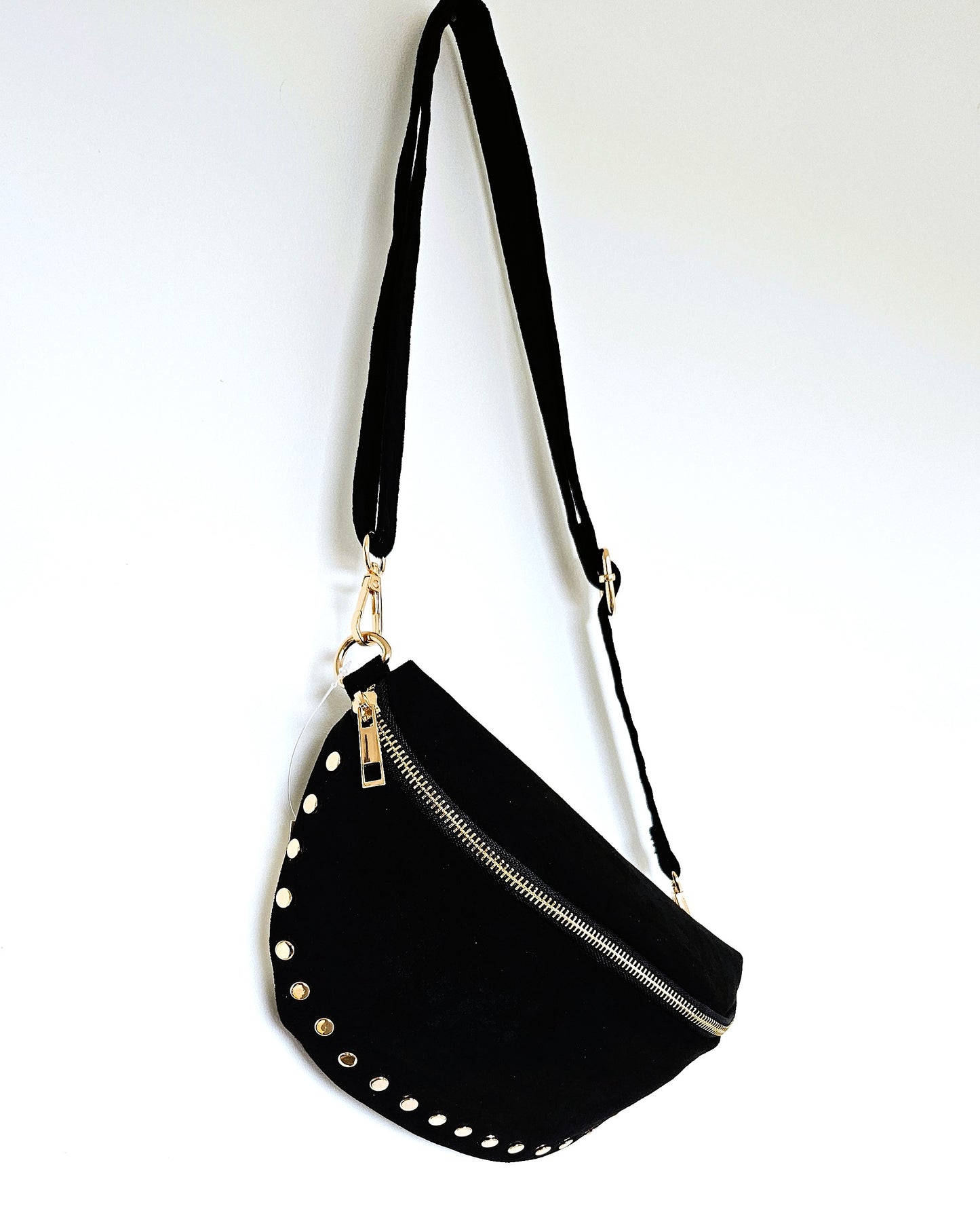 Sac banane Stella cloutée noir