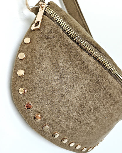 Sac banane Stella clouté kaki