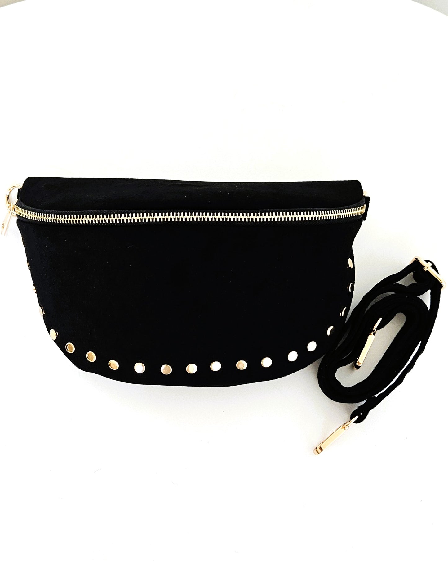 Sac banane Stella cloutée noir