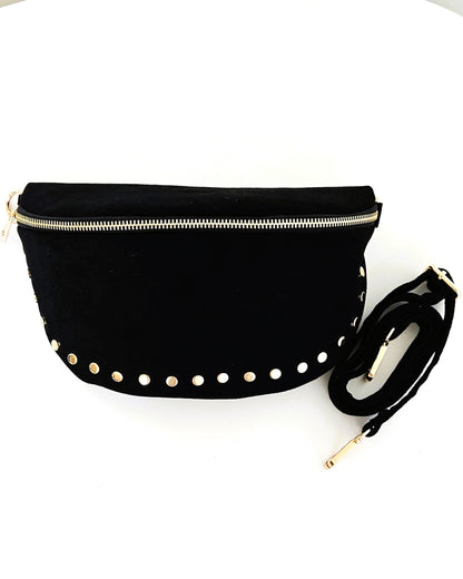 Sac banane Stella cloutée noir