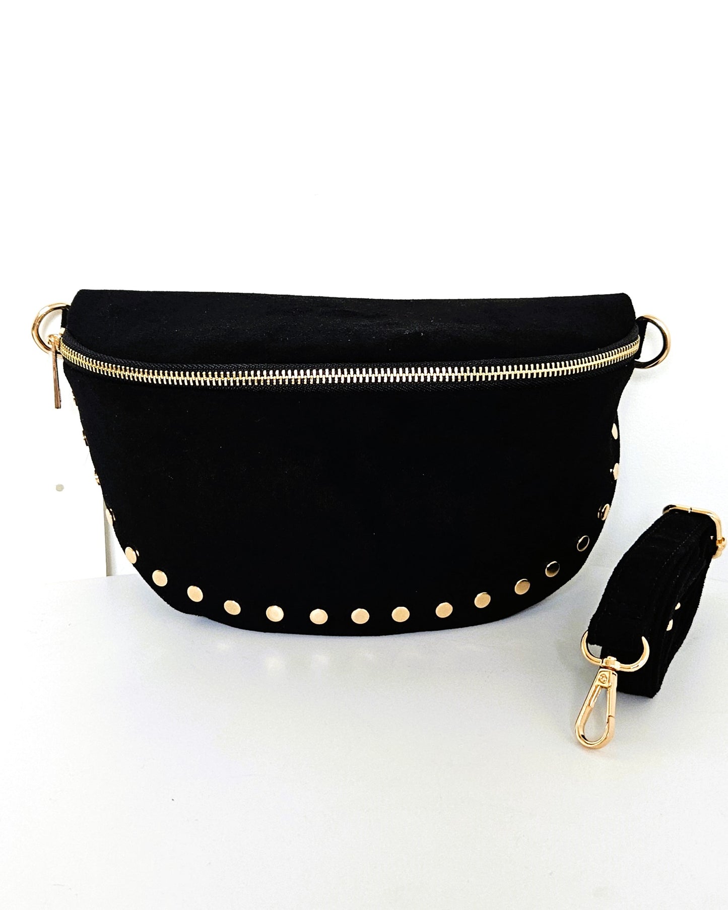 Sac banane Stella cloutée noir