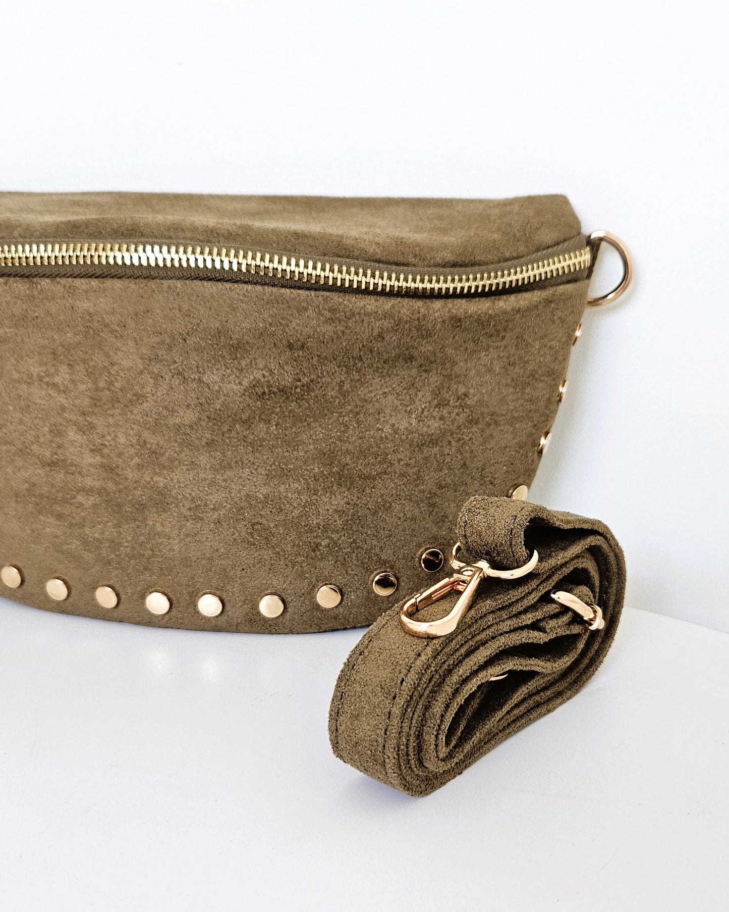 Sac banane Stella clouté kaki